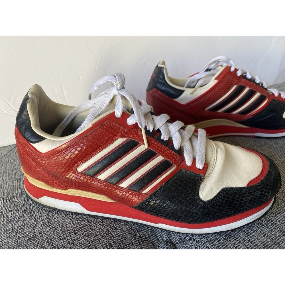 RARE‎ 2008 Adidas Originals ZXZADV Red And Black Snakeskin Textured US Mens 9